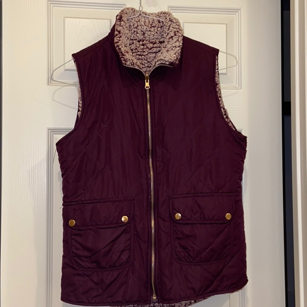 Maroon vest from francescas! Reversible!